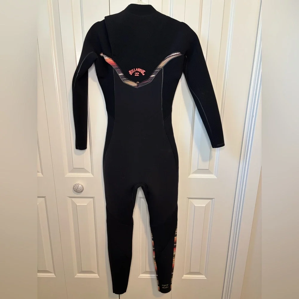 Billabong Wmns 4/3 Furnace Comp Series Chest Zip Wetsuit in Serape color Size 6 - Picture 9 of 10